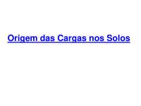 Origem das cargas no solo