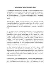 Desenvolvimento e Mudanças no Estado Brasileiro