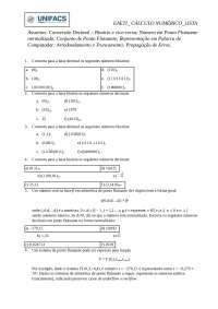 Lista de exercicios calculo numerico