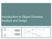 Introduction to OOAD