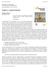 Conhecimentos de crítica e argumentação