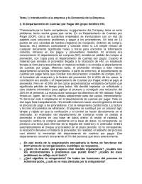 El Departamento de Cuentas por Pagar del grupo hotelero HN