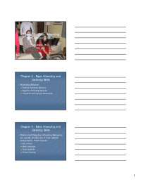 Basic attending and listening skills