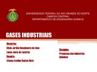 Obtenção de Gases Industriais