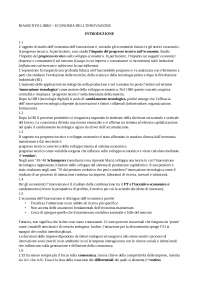 Sintesi Economia dell'Innovazione Fariselli