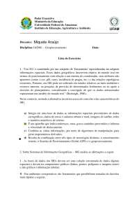 Exercícios Geoprocessamento