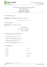 Potênciação e Radiciação de Números Reais - Matemática Básica - IFCE