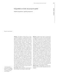 Desigualdades em Saúde: uma perspectiva global