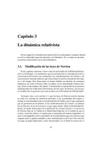 Relatividad especial. Capítulo 3. Apuntes 1º Grado de Física. Enrique Fernández