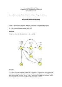 Exercício teoria da computação