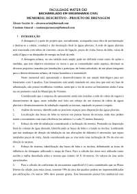 memorial descritivo para drenagem