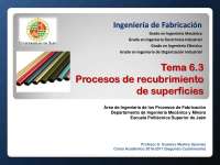 Introducción a las Operaciones de Procesado de Superficies