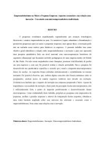 Empreendedorismo de micro e pequenas empresas