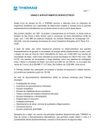USINAS E APROVEITAMENTOS HIDROELÉTRICOS