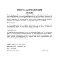 Event management system - Docsity