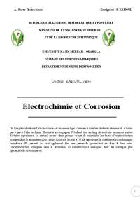 Electrochimie fghhjkdaafgv