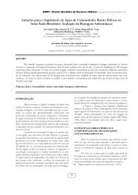Soluções para o Suprimento de Água de Comunidades Rurais Difusas no Semi-Árido Brasileiro: Avaliação de Barragens Subterrâneas