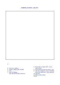 Layout for formal letter - Docsity