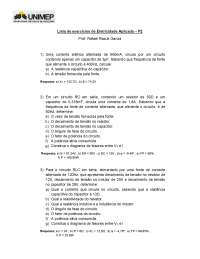 Exercícios de Eletricidade Aplicada
