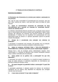 Atividade de Automação e Controle