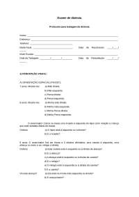 Exame para teste de dislexia
