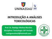 intoduçao analises toxicologicas