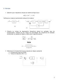 Lista de exercícios Sistema de Controle