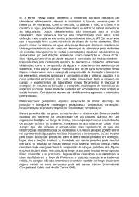 metais pesados em relação a sua mae