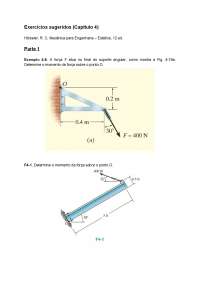 Exercícios de Mecânica para Engenharia: Estática - Capítulo 4