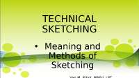Technical sketching in Fundamentals of drawing 1st sem