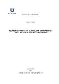 Estagio supervisionado de Pedagogia Ensino Fundamental
