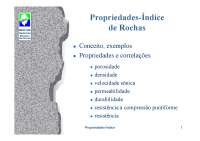 Propriedades-Índice de Rochas