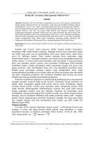 apakah economic order quantity relevan