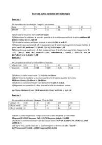 Exercice sur la variance et l'écart-type | Notes Statistiques | Docsity