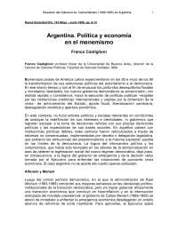 Resumen del Gobierno de Carlos Menem (1989-1995) en Argentina