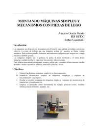 montando máquinas simples y mecanismos con piezas de lego
