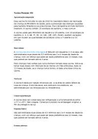 Vacinas Pneumocócica e Influenza: Apresentação, Dose, Eventos Adversos e Contraindicações