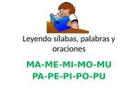 leyendo silabas palabrS Y FRASES