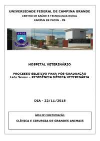 Residência Médica Veterinária: Questões de Prova 2016