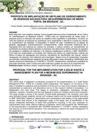 1 - PROPOSTA DE IMPLANTAÇÃO DE PGRS SUPERMERCADOS