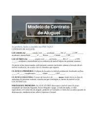 MODELO CONTRATO ALUGUEL CASA