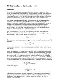 Determination of viscosities