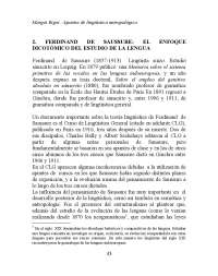 Saussure: el enfoque dictomico del estudio de la lengua