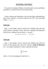 O conceito de integral definido completo