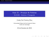 Arranjos de Antenas: Espaçamento Uniforme e Amplitude Não-Uniforme