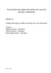 Curso básico de análise de tensões em vasos de pressão e tubulações