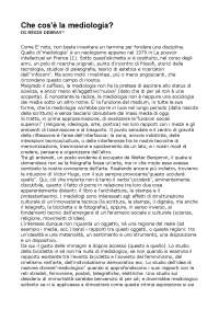 Che cos'è la mediologia? DI RÉGIS DEBRAY