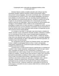 Pedagogia histórico-crítica  e a educação atual