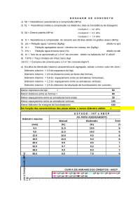 Traço concreto , Documento em Excel para traço de concreto