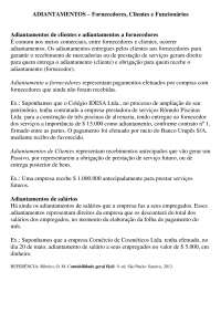 Adiantamentos e CPC